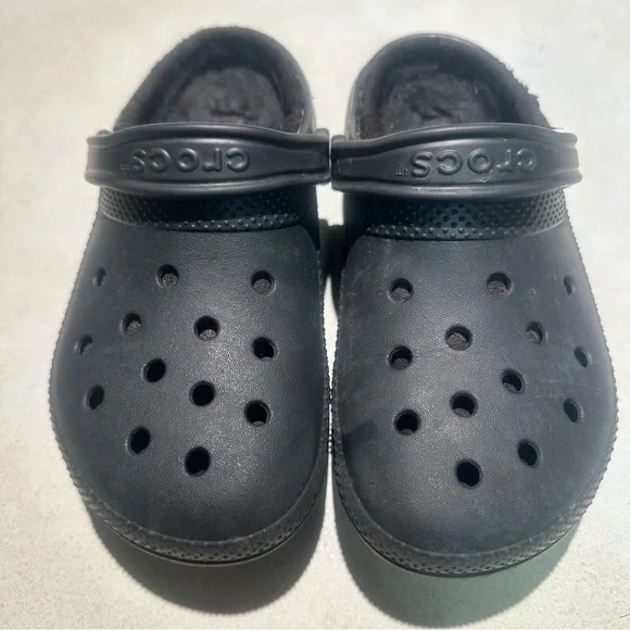 Crocs Classic Lined Clog – Black/Black – Dual Crocs Comfort Unisex Men 5 Women 7 - Picture 3 of 10